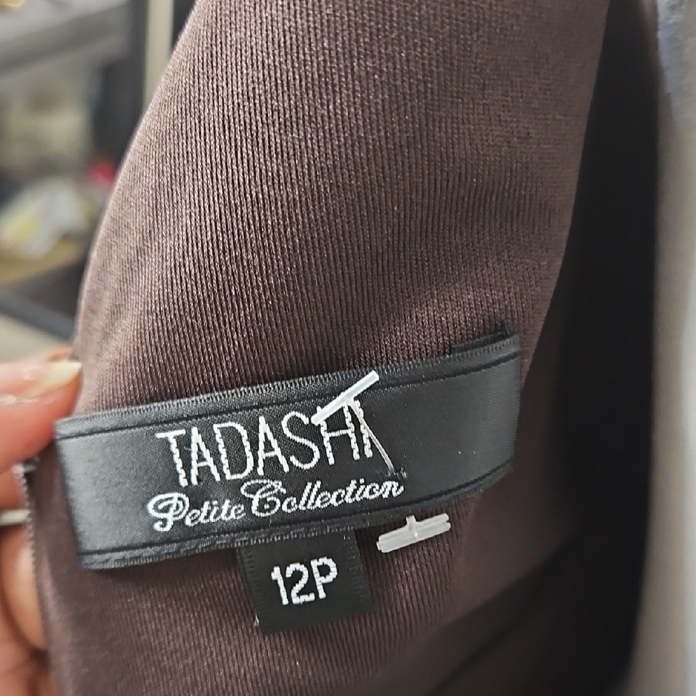 Tadashi Shoji Chocolate Brown Midi Dress - Picture 6 of 6